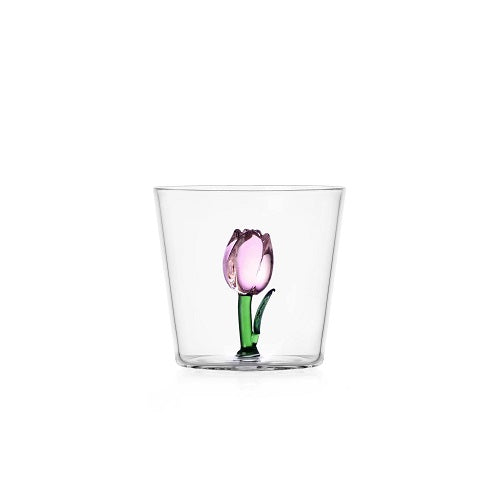 Ichendorf Milano Botanica Tulip Glass Tumbler, Pink