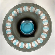 Vintage Op-Art Art Glass Bowl, 12.25" by Kosta Sweden