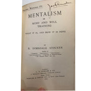 Mentalism or Mind and Will Training by R. Dimsdale Stocker, 1905. Amusespot 