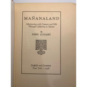 Mananaland by John Cudahy, HBK, First Edition, 1928 Amusespot 