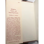 Religions, Values, and Peak-Experiences by Abraham H. Maslow First Edition Hardcover Amusespot 