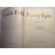 Finnish Folk Poetry: Epic An Anthology in Finnish and English Amusespot 