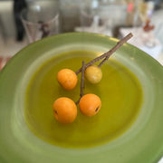 Loquat Cluster Italian Carrara Marble Stone Fruit