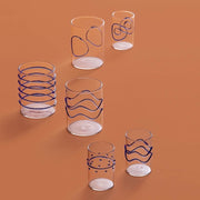 Ichendorf Milano Deco Blue 6-Piece Water Glass Set, Assorted