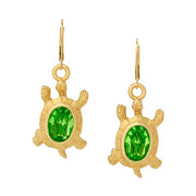 Turtle Drop Earrings by Olivia Riegel
