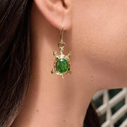 Turtle Drop Earrings by Olivia Riegel