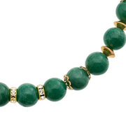 Green Aventurine Bead Gold Necklace by Olivia Riegel
