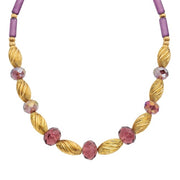 Amethyst Bead Gold Necklace by Olivia Riegel