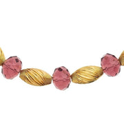Amethyst Bead Gold Necklace by Olivia Riegel