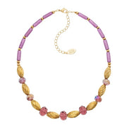 Amethyst Bead Gold Necklace by Olivia Riegel