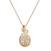 Pavé Crystal Egg Pendant Necklace by Olivia Riegel
