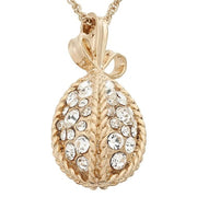 Pavé Crystal Egg Pendant Necklace by Olivia Riegel