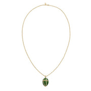 Enamel Egg Locket Pendant Gold Necklace by Olivia Riegel