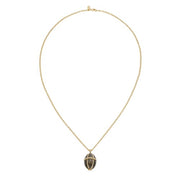 Enamel Egg Locket Pendant Gold Necklace by Olivia Riegel