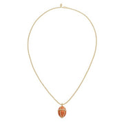 Enamel Egg Locket Pendant Gold Necklace by Olivia Riegel