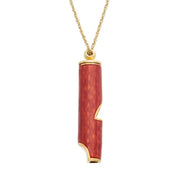 Enamel Whistle Pendant Necklace by Olivia Riegel