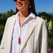 Enamel Whistle Pendant Necklace by Olivia Riegel