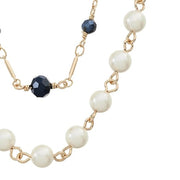 Glass Pearl & Hematite Double Strand Necklace by Olivia Riegel