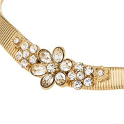 Crystal Flower Collar Necklace by Olivia Riegel