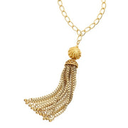 Tassel Pendant Gold Necklace by Olivia Riegel