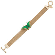 Enamel Butterfly Mesh Bracelet by Olivia Riegel