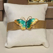 Enamel Butterfly Mesh Bracelet by Olivia Riegel