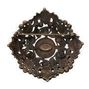 Bronze Brooch with Green Jewels by Olivia Riegel