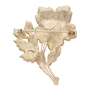 Gold Rose Brooch by Olivia Riegel
