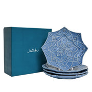 Juliska Jardins du Monde Dessert/Salad Plate, Assorted Set of 4, Chambray