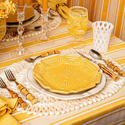 Juliska Jardins du Monde Dessert/Salad Plate, Assorted Set of 4, Daffodil