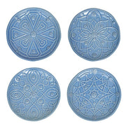 Juliska Jardins du Monde Side/Cocktail Plate, Assorted Set of 4, Chambray