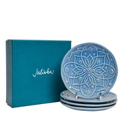 Juliska Jardins du Monde Side/Cocktail Plate, Assorted Set of 4, Chambray
