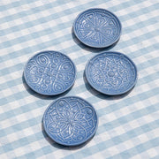 Juliska Jardins du Monde Side/Cocktail Plate, Assorted Set of 4, Chambray