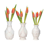 Jardins du Monde Mini Vase Trio Set, Whitewash by Juliska