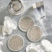 Bevel Coasters in Silver & Crystal, Set of 4 by Kim Seybert