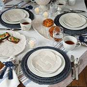 Juliska Le Panier Mystic Knot Whitewash Dessert/Salad Plate