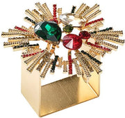 Bijoux Napkin Ring in Red, Green & Gold, Set of 4 by Kim Seybert