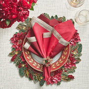 Bijoux Napkin Ring in Red, Green & Gold, Set of 4 by Kim Seybert