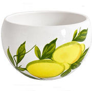 Italian Lemon Ceramic Cachepot, 6" by Abbiamo Tutto