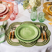 Juliska Scallop Stripe Placemat, Set of 4, 19" X 15"