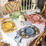 Juliska Scallop Stripe Placemat, Set of 4, 19" X 15"