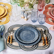 Juliska Scallop Stripe Placemat, Set of 4, 19" X 15"