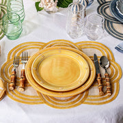 Juliska Scallop Stripe Placemat, Set of 4, 19" X 15"