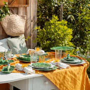 Geranium Green Cake Stand, 12" by Bordallo Pinheiro
