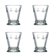 Bee Tumblers, Clear, Set of 4 by La Rochere