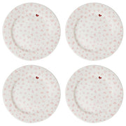 Love You More Pink Dessert/Salad Plate, Set of 4 by Juliska