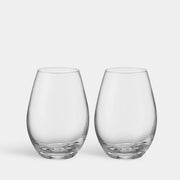 More Stemless Wine Glass / Tumbler, Set of 2 by Orrefors