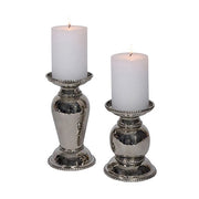 Juliska Graham Pillar/Taper Candle Holder, Stainless Steel