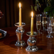 Juliska Graham Pillar/Taper Candle Holder, Stainless Steel