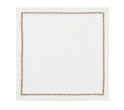 Kim Seybert Filament Napkin in White & Brown, Set of 4